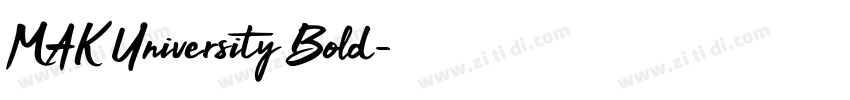 MAK University Bold字体转换